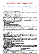 850 Câu trắc nghiệm Vật lý 12 - Chương Dòng điện xoay chiều (Có đáp án)
